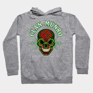 Scottish Clan Munro Tartan Celtic Skull Hoodie